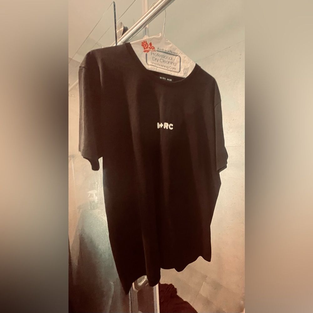 Marche Noir - XL - Black - Graphic Tee - Short-Sleeve Shirt - Y2K